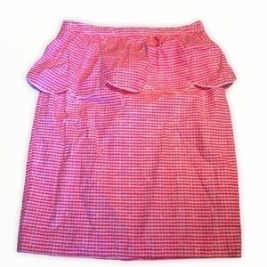 Lily Pulitzer ink gingham ruffle skirt
